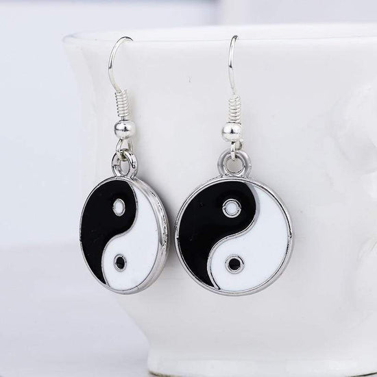 black and white earrings