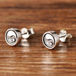 silver yin yang earrings