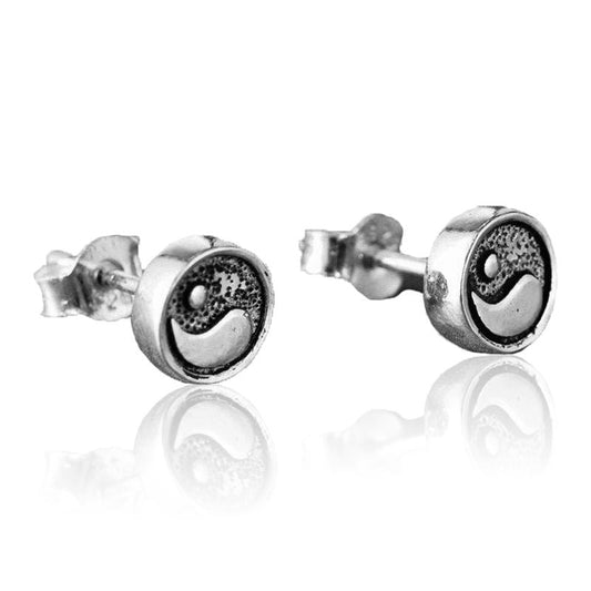 Sterling Silver Yin Yang Earrings