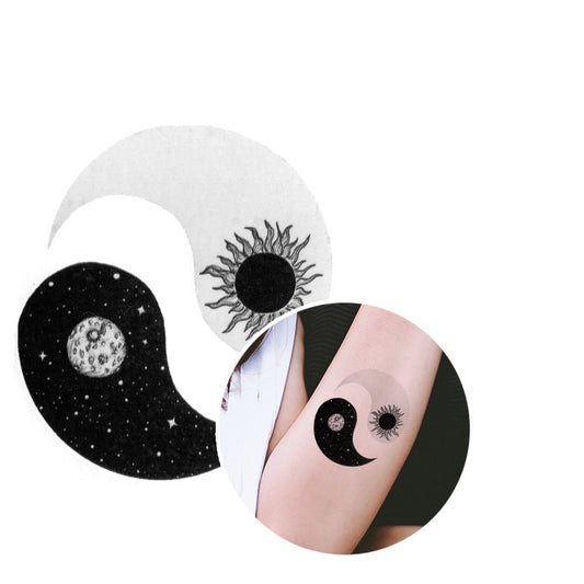 Sun and Moon Temporary Tattoo