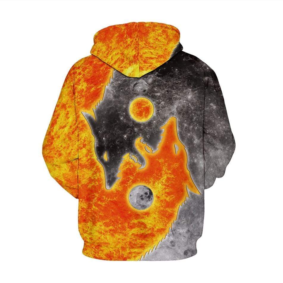 Sun and Moon Wolf Hoodie