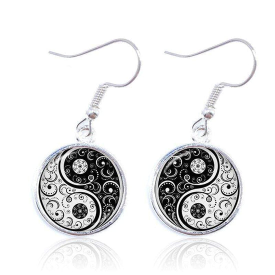 yin yang dangle earrings