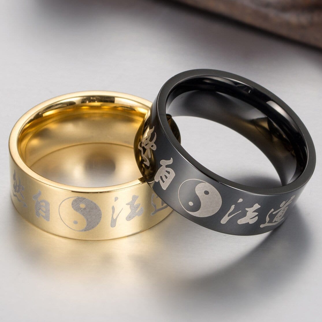 Chinese rings yin yang