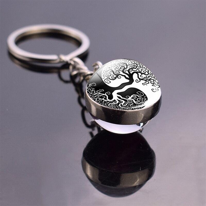 yin yang keychain tree