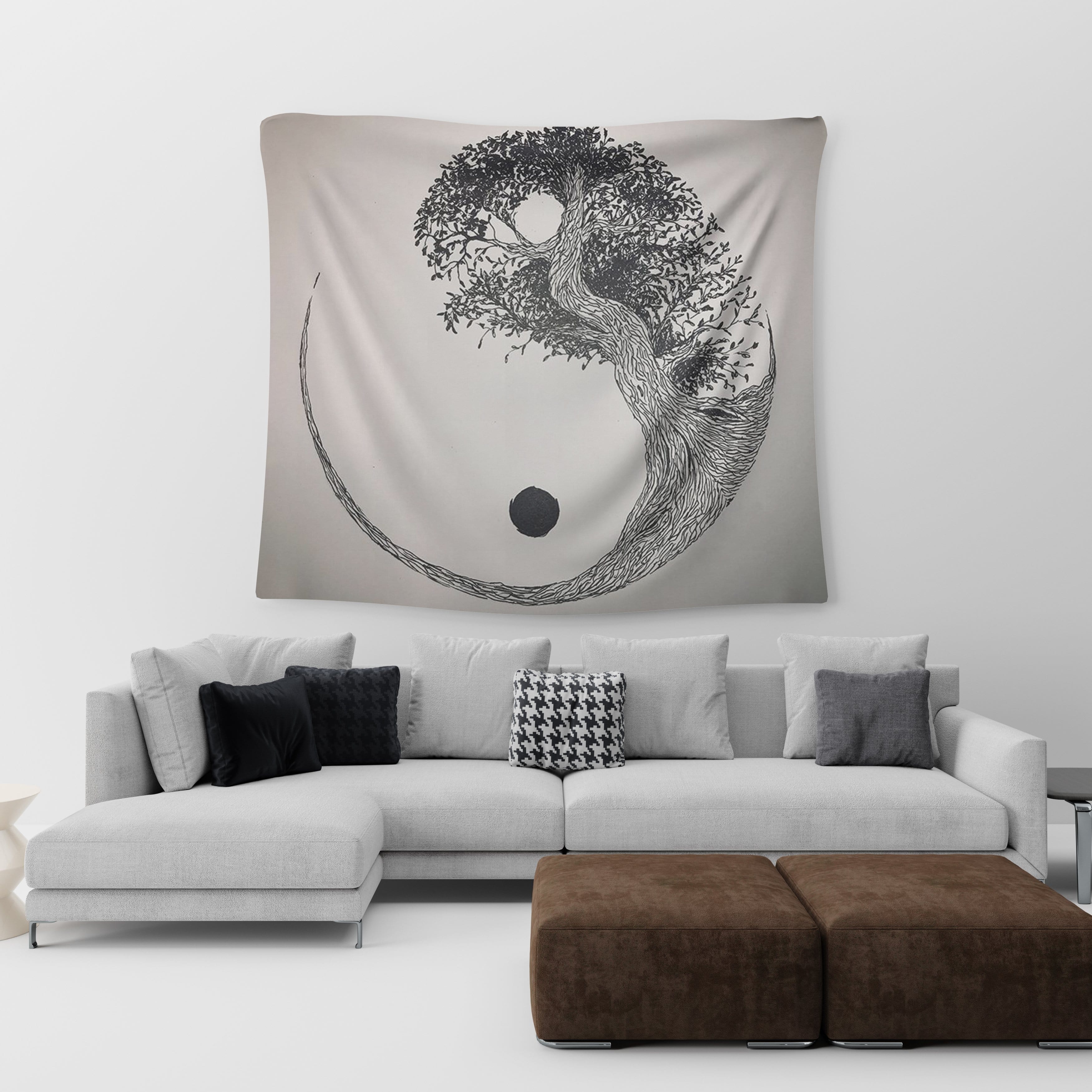 Yin yang discount koi fish tapestry