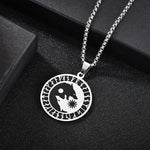 wolf yin yang necklace free shipping