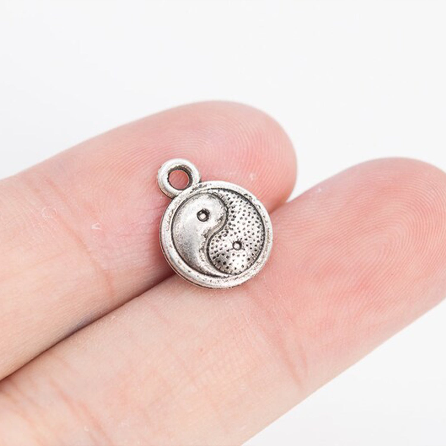 silver Yin Yang Charm