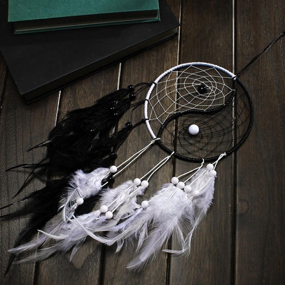 black and white dream catcher