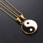 gold yin yang necklace