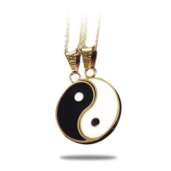 yin and yang necklace 2 piece