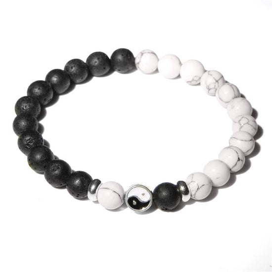 yin yang bracelet black and white