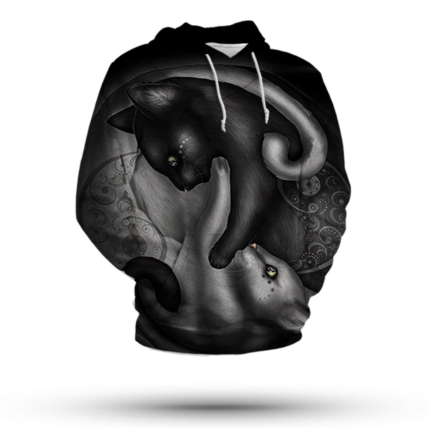 Yin yang cheap cat hoodie