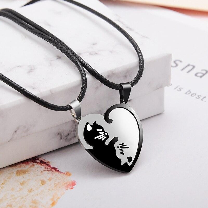 Cat yin hotsell and yang necklace