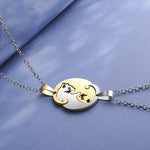 white gold yin yang necklace