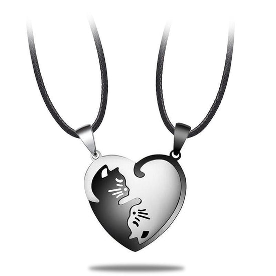 yin yang cat necklace