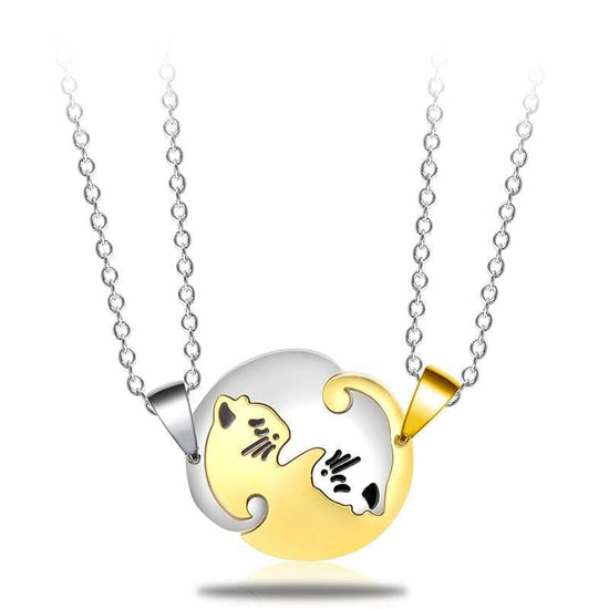 yin yang necklace 2 piece