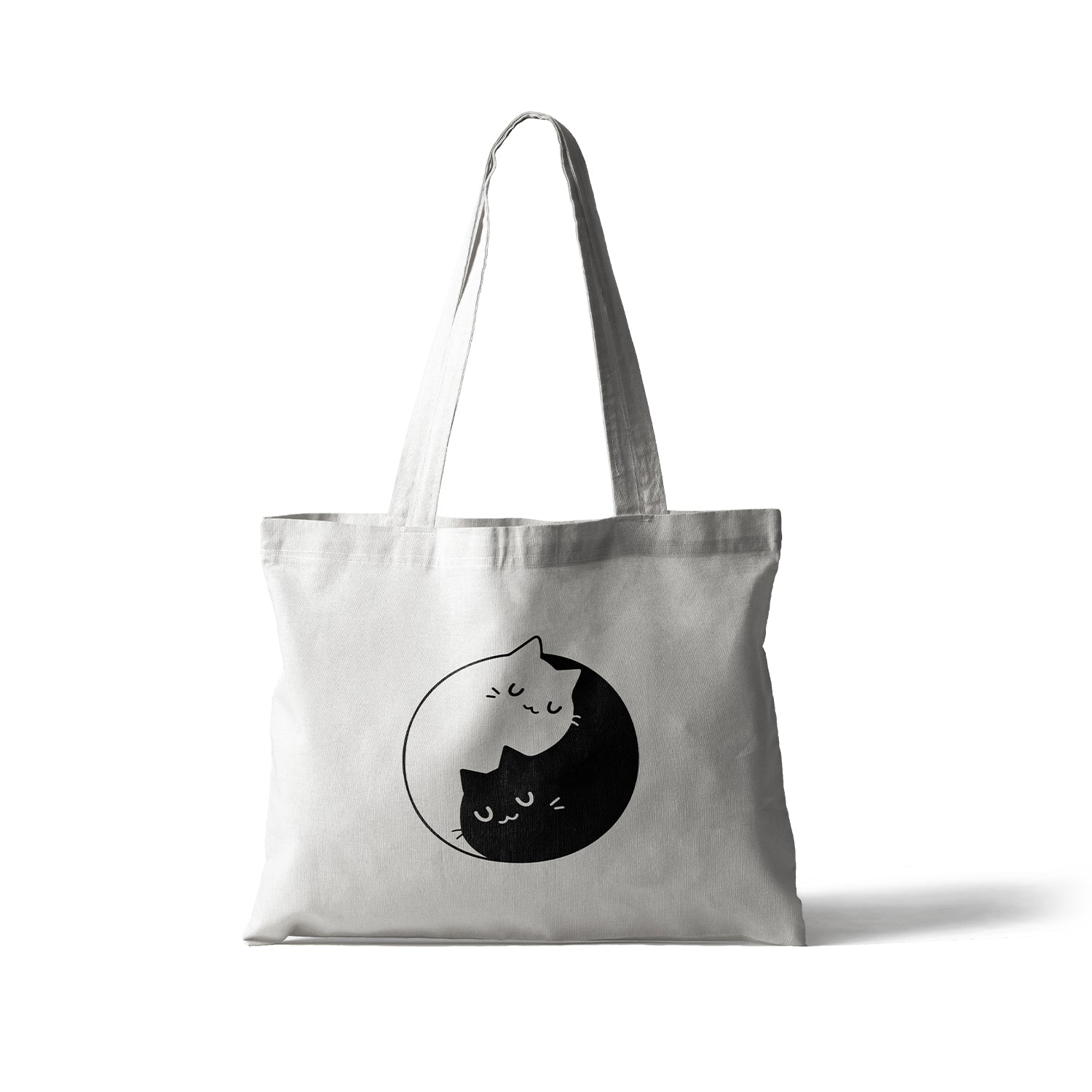 Yin Yang Cat Tote Bag