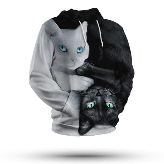 Yin Yang Cats 3D Hoodie