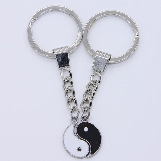 yin and yang couple keychain