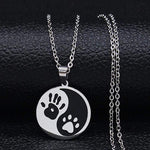 black and white dog necklace