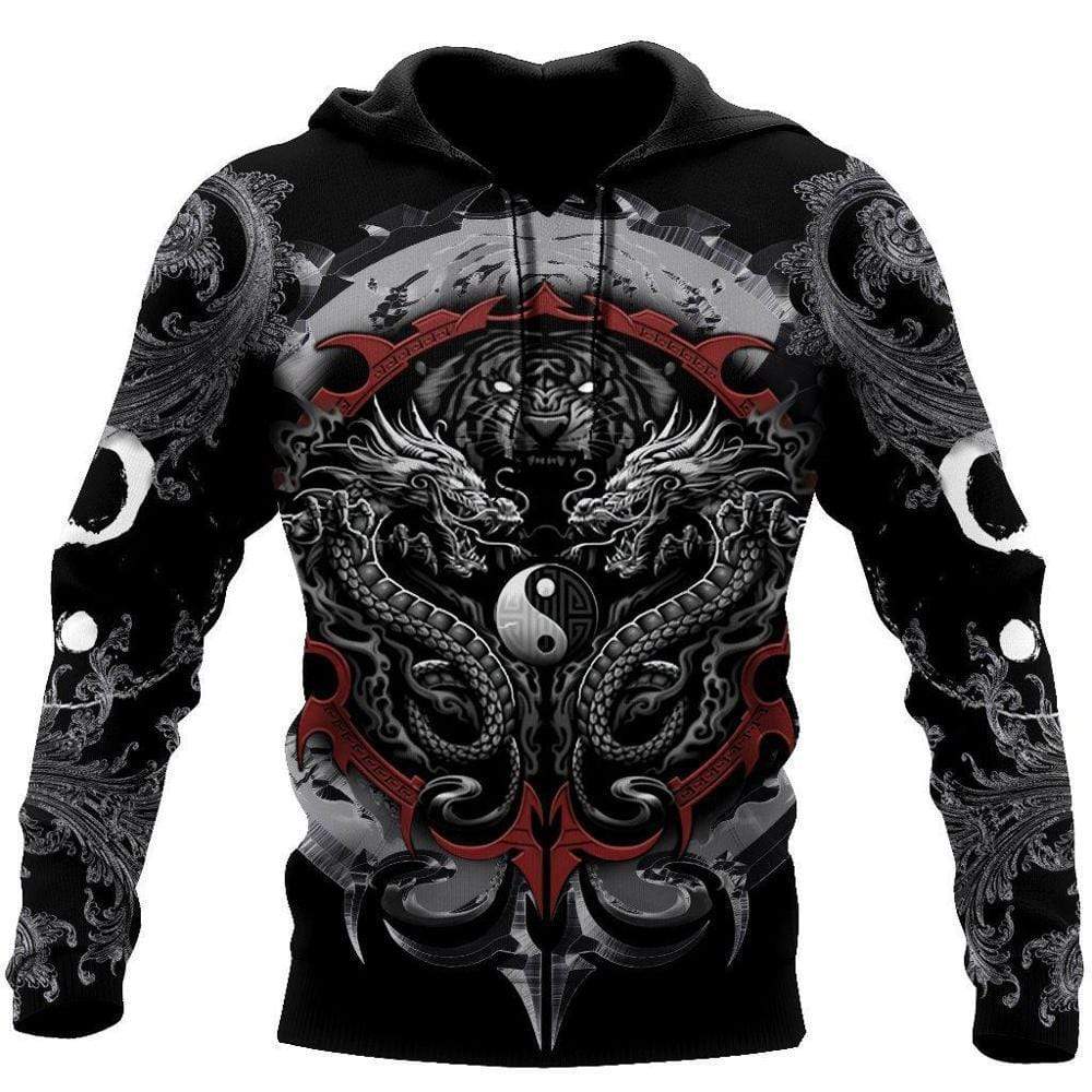 dragon hoodie yin and yang