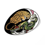 Yin Yang Dragon and Tiger Sticker