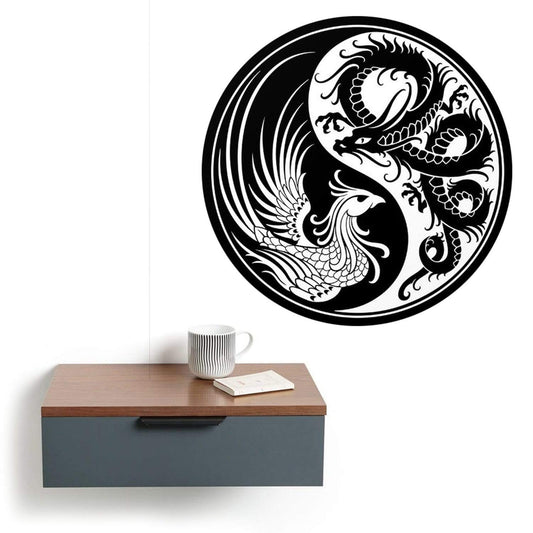 dragon and phoenix wall art