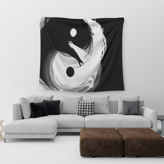 Yin Yang Dragon Tapestry