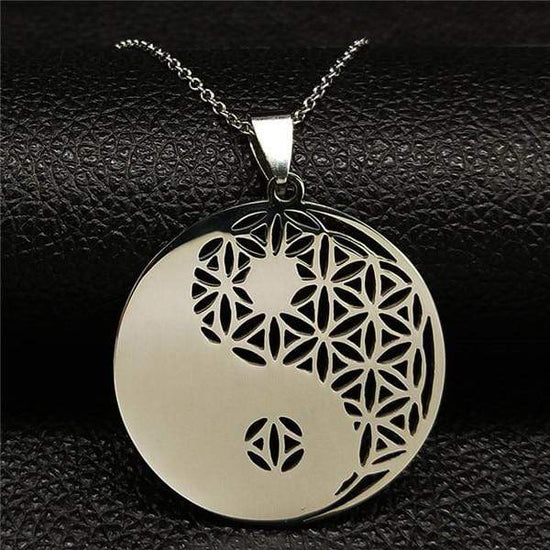 flower of life necklace silver