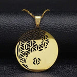 flower of life necklace gold