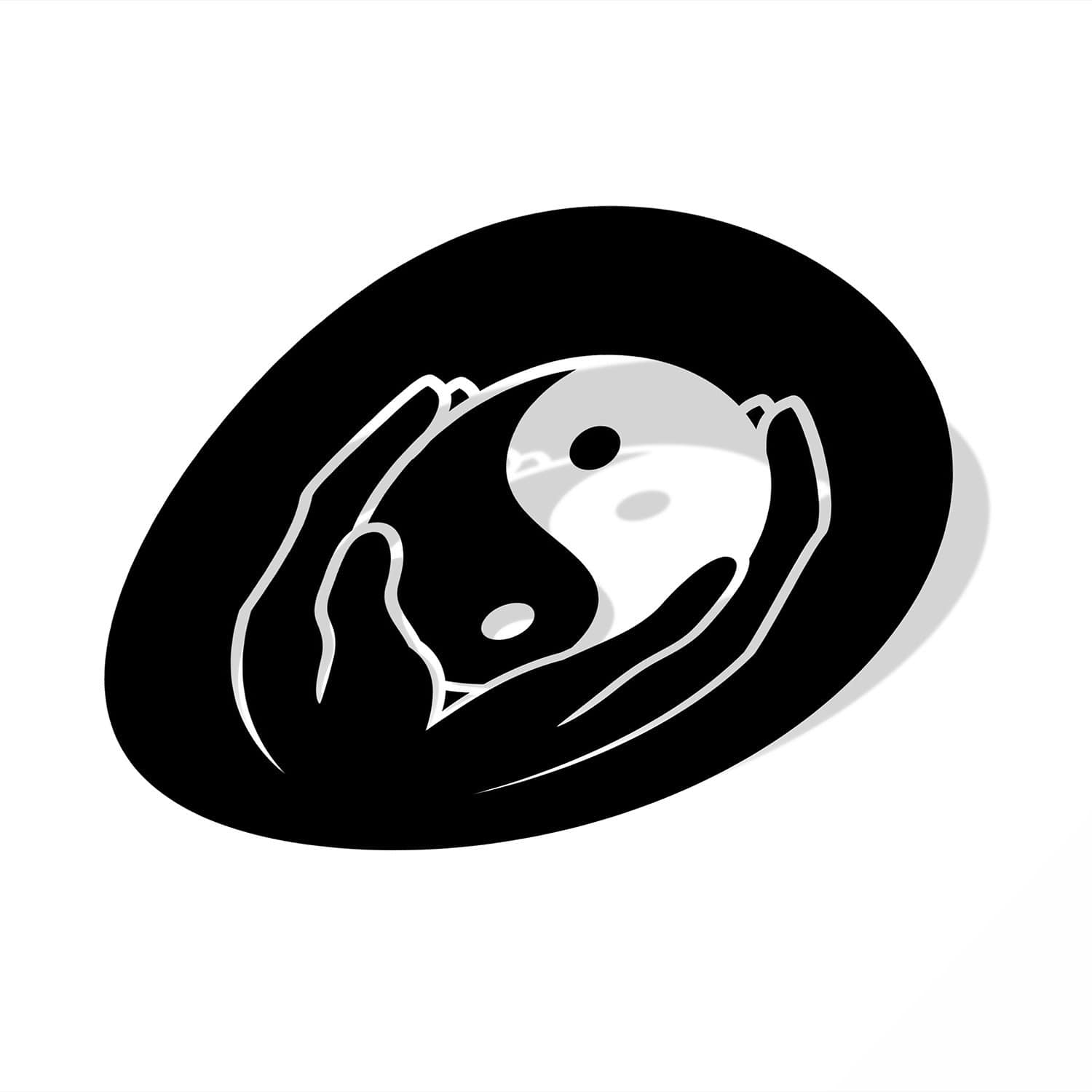 Yin Yang Laptop Sticker