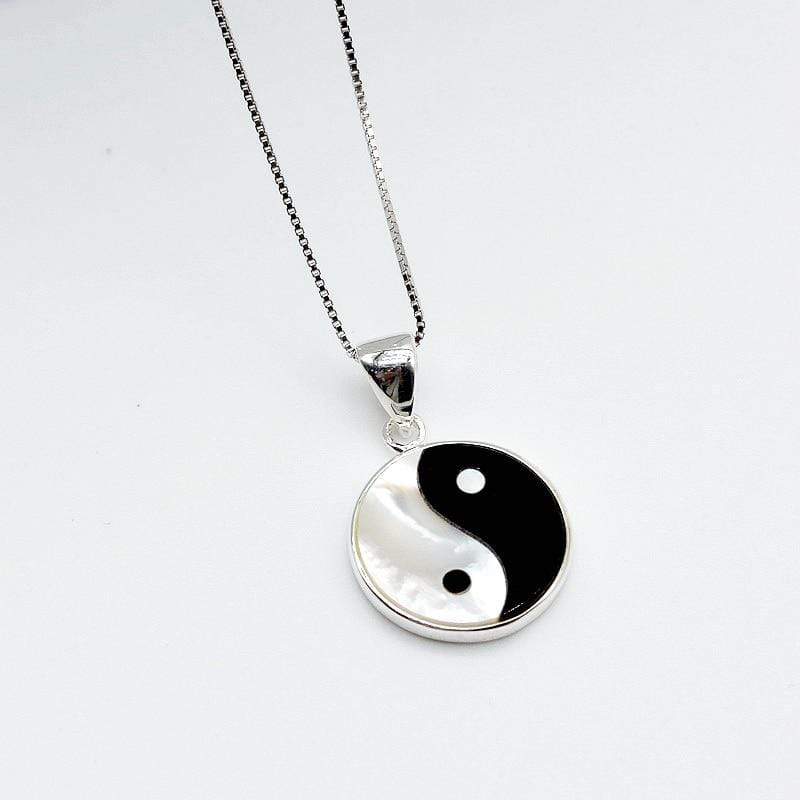 Yin yang necklace hot sale sterling silver