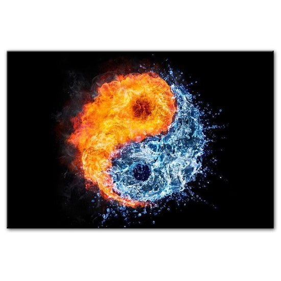 yin yang art fire water