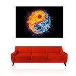 fire and ice yin yang painting