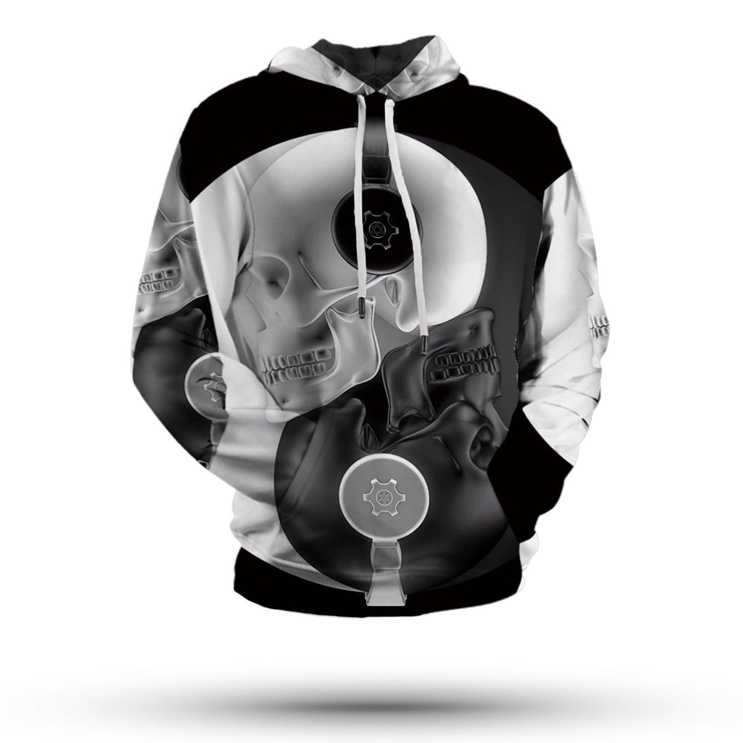 Yin Yang Skull Hoodie