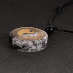 buddha necklace black obsidian stone