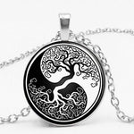 tree of life pendant black and white