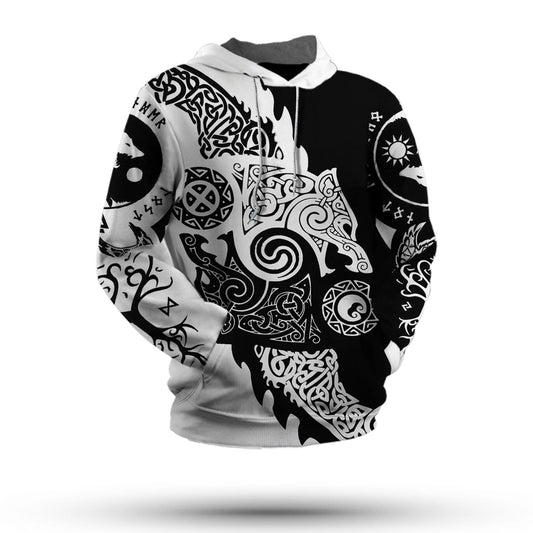 Yin Yang Hoodie wolf