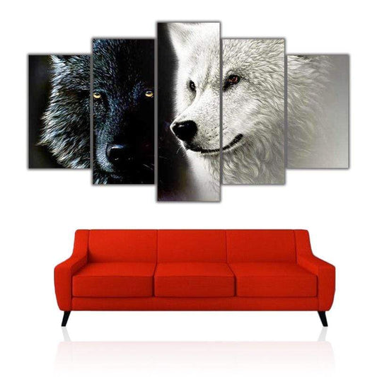 Yin Yang Wolf Canvas