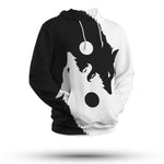 yin yang wolf hoodie